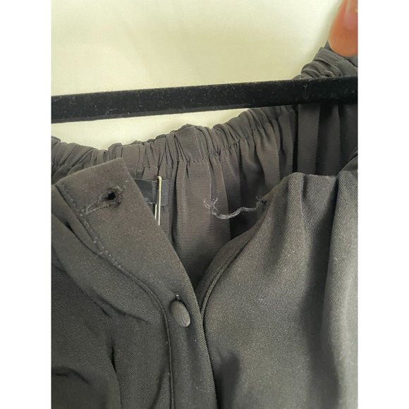 NWT h:ours Sybille Off Shoulder Top in Black XS *missing buttons - Picture 6 of 8